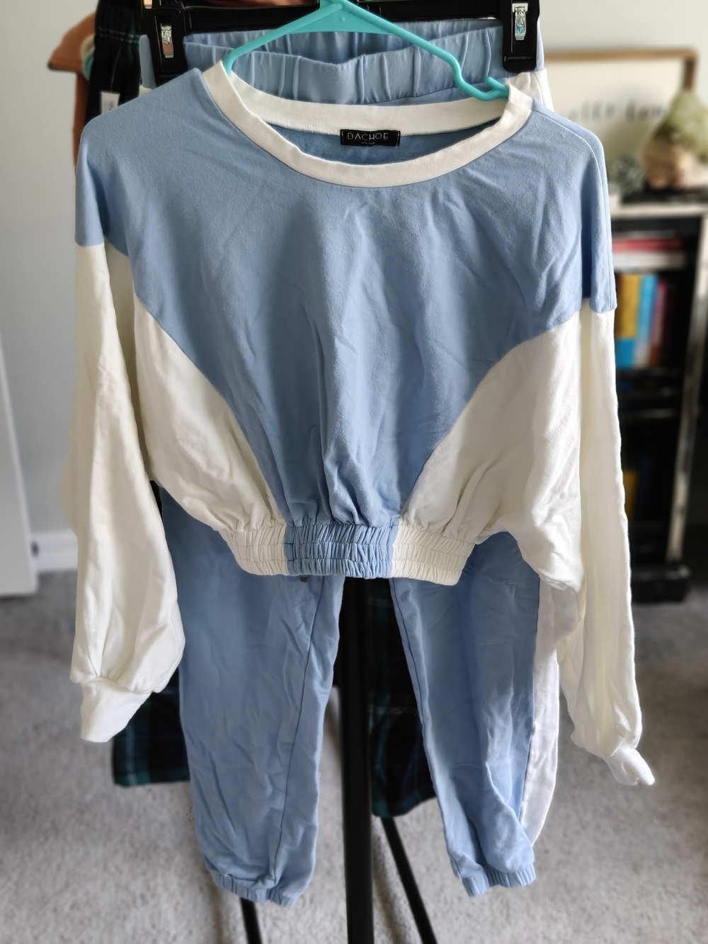 Women’s Blue & White Track Jogger Set
